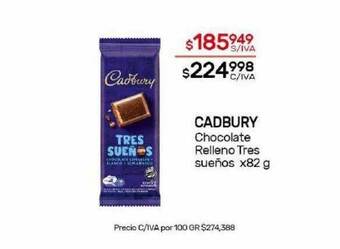 Nini Mayorista Cadbury chocolate relleno tres sueños oferta