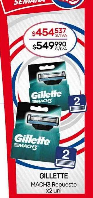 Nini Mayorista Gillette mach3 repuesto oferta