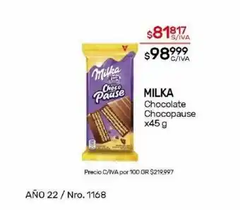 Nini Mayorista Milka chocolate chocopause oferta