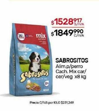 Nini Mayorista Sabrositos alim. p perro cach. mix car cer veg oferta