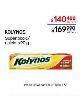Nini Mayorista Kolynos super bco. c calcio oferta