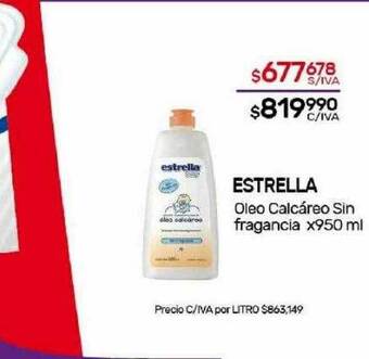 Nini Mayorista Estrella oleo calcáreo sin fragancia oferta