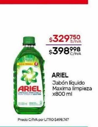 Nini Mayorista Ariel jabón líquido maxima limpieza oferta