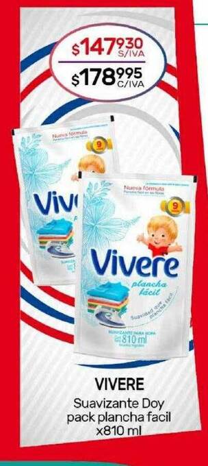 Nini Mayorista Vivere suavizante doy pack plancha facil oferta