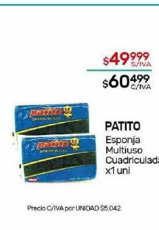Nini Mayorista Patito esponja multiuso cuadriculada oferta
