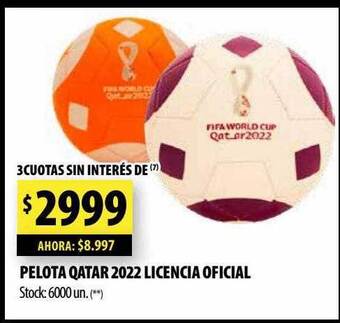 Punto Mayorista Pelota qatar 2022 licencia oficial oferta