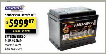 Punto Mayorista Bateria herbo plus 65 amp oferta