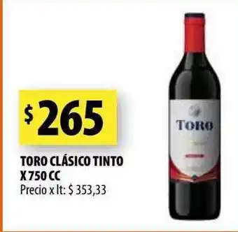 Punto Mayorista Toro clásico tinto oferta