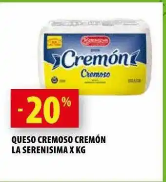 Punto Mayorista Queso cremoso cremón la serenisima oferta