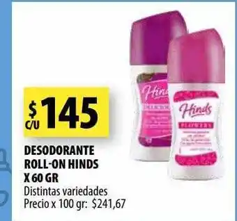 Punto Mayorista Desodorante roll-on hinds oferta