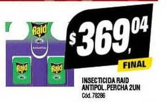 Supermercados Yaguar Insecticida raid antipol percha oferta