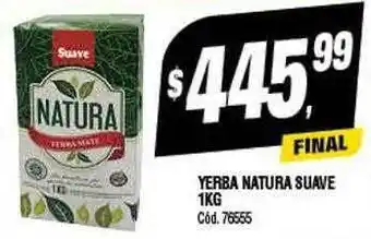Supermercados Yaguar Yerba natura suave oferta