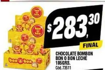Supermercados Yaguar Chocolate bombon bon o bon leche oferta