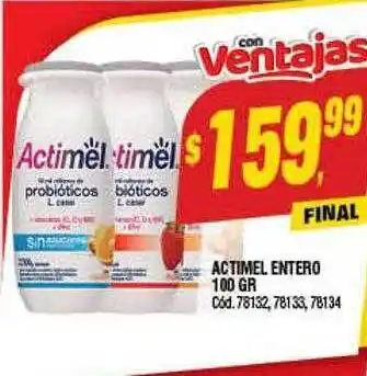 Supermercados Yaguar Actimel entero oferta