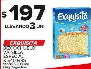 Carrefour Maxi Exquisita bizcochuelo vainilla especial oferta