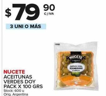 Carrefour Maxi Nucete aceitunas verdes doy pack oferta