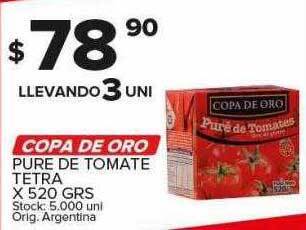Carrefour Maxi Copa de oro pure de tomate tetra oferta