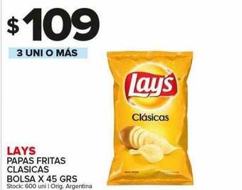 Carrefour Maxi Lays papas fritas clasicas bolsa oferta