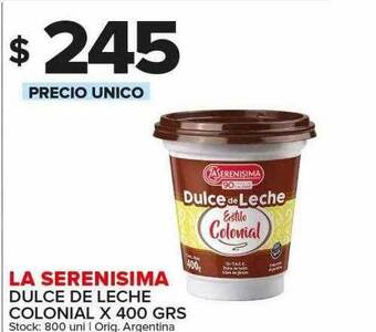 Carrefour Maxi La serenisima dulce de leche colonial oferta