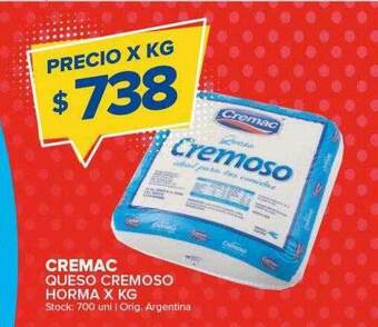 Carrefour Maxi Cremac queso cremoso horma oferta