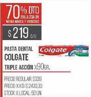 Disco Pasta dental colgate triple acción oferta