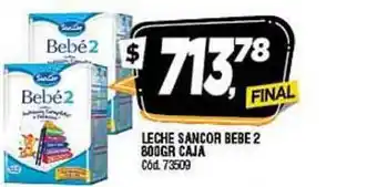 Supermercados Yaguar SANCOR BEBE 2 LECHE CAJA 800gr oferta