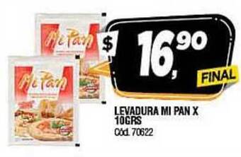 Supermercados Yaguar LEVADURA MI PAN X 10GRS oferta