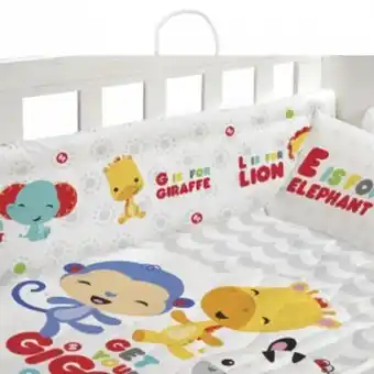 Fisher price/piñata acolchado cuna 100% algodon