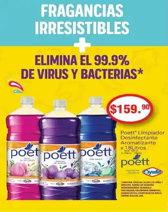 Poett Limpiador Desinfectante Aromatizante x 1.8 Litros