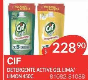 Masivos Cif detergente active gel lima limon oferta