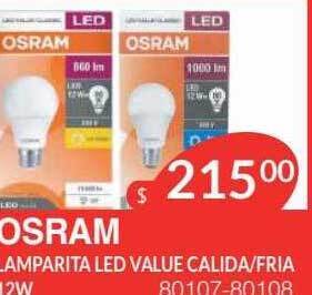Masivos Osram lamparita led value calida fria oferta