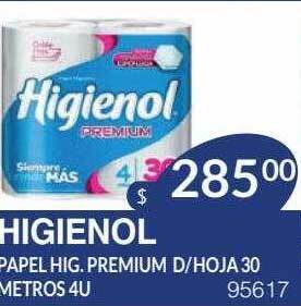 Masivos Higienol papel hig. premium d hoja 30 metros oferta