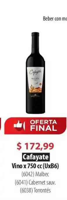 Parodi Cafayate Vino X 750 cc (UxB6) oferta