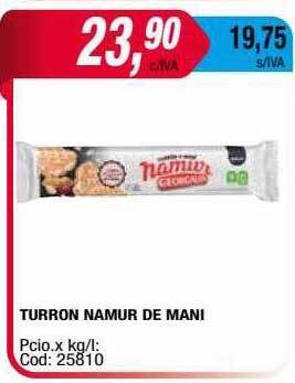 Maxiconsumo Turron namur de mani oferta