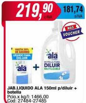 Maxiconsumo Jab. liquido ala oferta