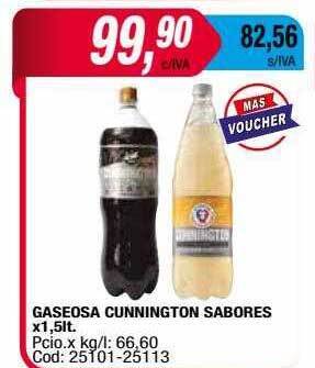 Maxiconsumo Gaseosa cunnington sabores oferta