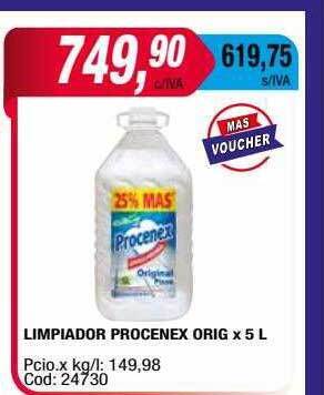Maxiconsumo Limpiador procenex orig oferta