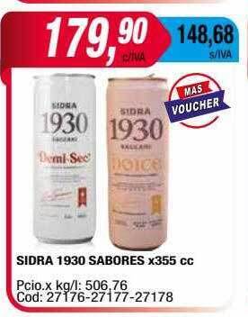 Maxiconsumo Sidra 1930 sabores oferta