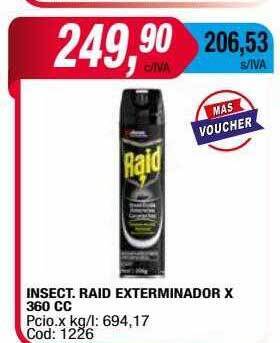 Maxiconsumo Insect. raid exterminador oferta