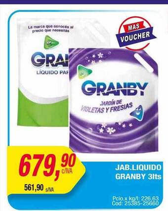 Maxiconsumo Jab. liquido granby oferta