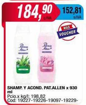 Maxiconsumo Shamp. y acond. pat. allen oferta