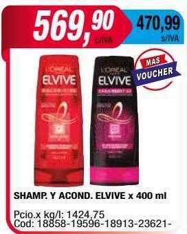 Maxiconsumo Shamp. y acond. elvive oferta