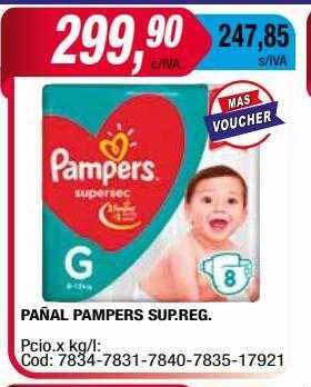 Maxiconsumo Pañal pampers sup. reg. oferta