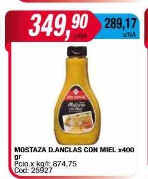 Maxiconsumo Mostaza d anclas con miel oferta