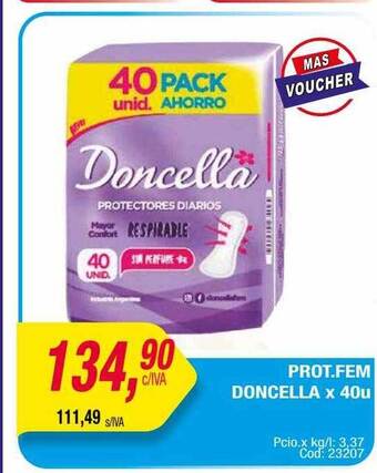 Maxiconsumo Prot. fem doncella oferta
