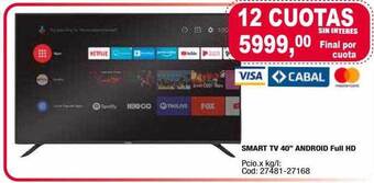 Maxiconsumo Smart tv 40 oferta