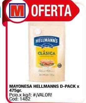 Maxiconsumo Mayonesa hellmanns d-pack oferta