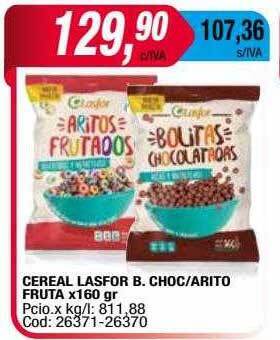 Maxiconsumo Cereal lasfor b. choc arito fruta oferta
