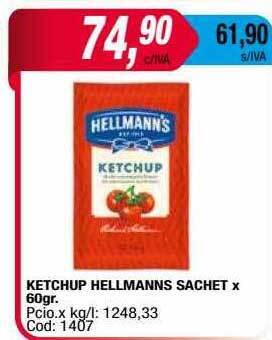 Maxiconsumo Ketchup hellmanns sachet oferta