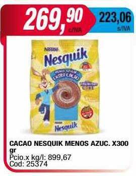 Maxiconsumo Cacao nesquik menos azuc oferta